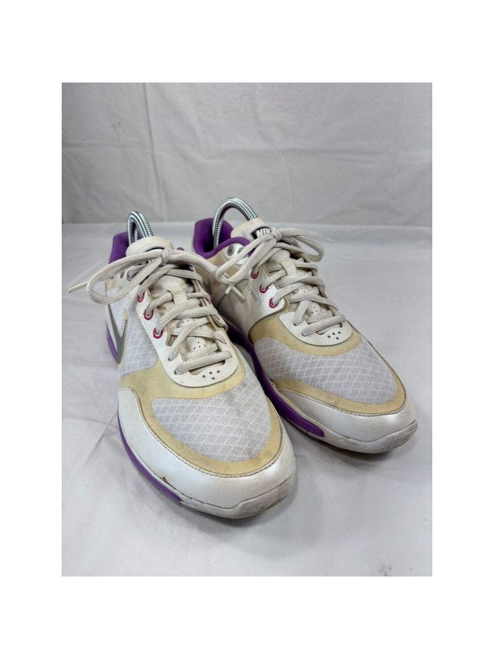 Nike NK Free XT Everyday Fit White Purple 429844-103 Womens 7.5 M Leather Shoes